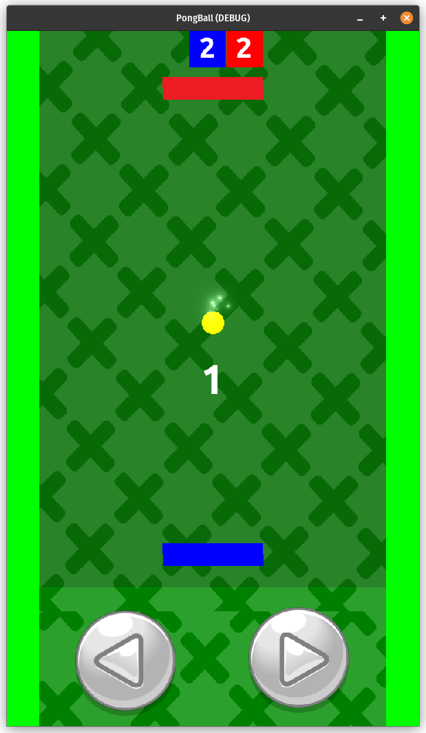 screenshot of PongBall game