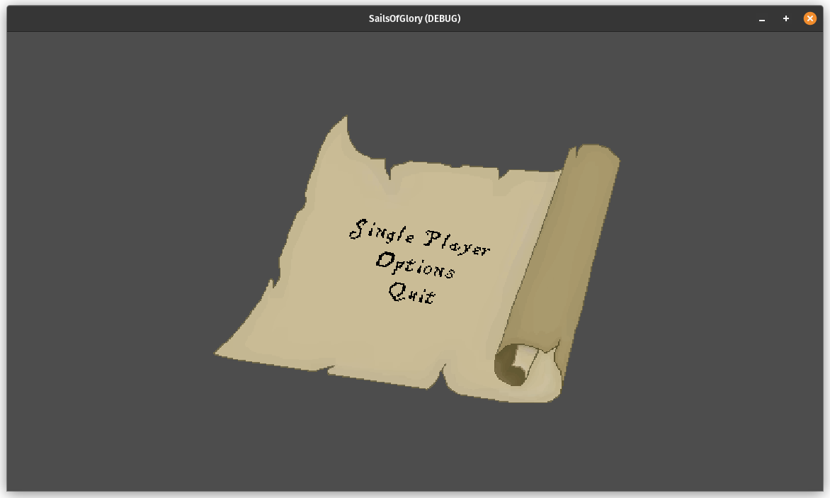 screenshot of Sails of Glory menu